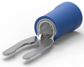 Insulated forked cable lug, 1.25-2.0 mm², AWG 16 to 14, M3.5, blue, 52420-1