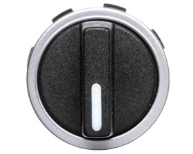 Pokrętło obrotowe czarne 22mm z długim uchwytem pierścień czołowy aluminium BE-B3KN3-00000000