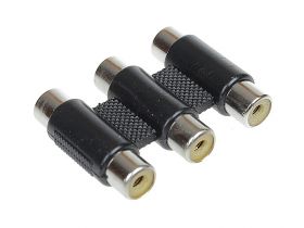 Przejście RCA 3xgniazdo RCA- 3xgniazdo RCA (łącznik)