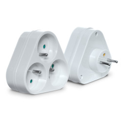 Rozgałęźnik potrójny 3x2p+z biały R-36P W-97740 Plastrol