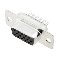 Encitech 2101-0300-11 HDS-15-F 15-pin D-Sub Receptacle Solder Bucket