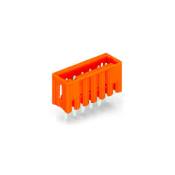 WAGO 734-236 6 Pole 3.81mm 10A MCS Vertical Male Header Closed Orange