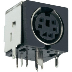 BKL Tmp 735706 Mini-DIN Socket PCB Mount Metal Horizontal 3-poles