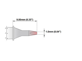 Grot lutowniczy ołówkowy Thermaltronics Dłuto proste 1 mm M