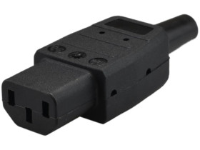 Wtyk zasilający IEC320 C13 złącze komputerowe (żeńskie) 2P+Z 230V 10A HQ na kabel do 8,0mm