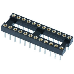 24 Pin DIP/DIL Turned Pin IC Socket Connector 0.3" Pitch