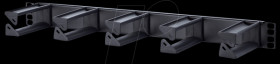 130894-02-29-E Cable manager 19 inch 1RU 100 mm black RAL9005