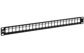 PPK24B-1U-UTP-B - patch panel UTP 19" - 24-porty keystone