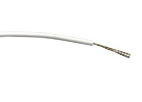 Przewód jednożyłowy linkowy, 0,2 mm², 7/0,2 mm, 24 AWG, PVC, 1 kV AC, Biały, dł. 500m, RS PRO