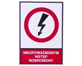 Tabliczka /znak zakazu/ TZZ 74X105S NIEUP.WST.WZB E04TZ-01031120600 /10szt./