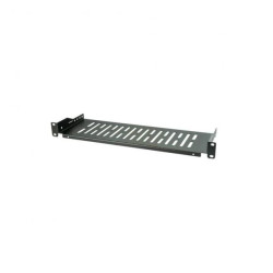 Półka 1U 250mm rack 19, perforowana, czarna