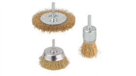 Zestaw Szczotek Drucianych Drut Mosiężny, 3Szt.
