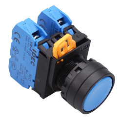 YW1B-A1E20S Blue 22mm Maintained Push Button Switch 2NO IP65 IDEC