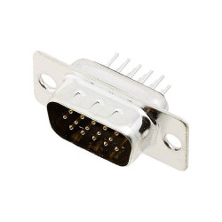 Encitech 2103-0400-01 HDD-15-M-T-B-M 15-pin D-Sub Strip 180&#xB0; solder pins