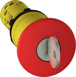 Emergency stop, key unlocking, mounting Ø  22 mm, unlit, 2 Form B (N/C), XB7NS9444