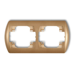 TREND Ramka pozioma podwójna złoty metalik 8RH-2