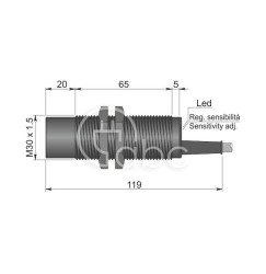 Czujnik pojemnościowy SC30P-RE25 AD3 LC5 (ATEX), YC3000009