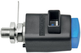 Quick pressure clamp, blue, 300 V, 16 A, solder connection/cable lug, nickel-plated, SDK 801 / BL