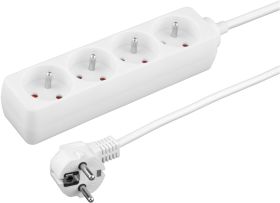 Listwa antyprzepiÄciowa 4 gniazda 3,0m biaĹa