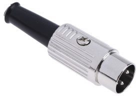 Wtyk Din 3 -pinowe Męski Montaż na kablu 100 V AC