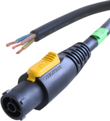 Connection cable, International, powerCON socket, straight on open end, H07RN-F3G1.5 mm², black, 1.5 m, NKPF-NC-B-1.5