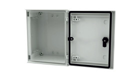 Szafka ścienna rozdzielcza 300 mm 250 mm 140mm Poliester wzmacniany włóknem szklanym RS PRO RAL 7035