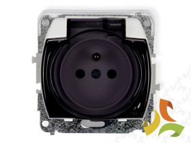 TREND Gniazdo hermetyczne z uziemieniem (klapka dymna przesłony torów prądowych) biały GPB-1zdp KARLIK