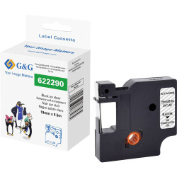 G&amp;G RL-D-Po-622290-BK/CL Label Machines Black/Clear 19MMx5.5M Tapes