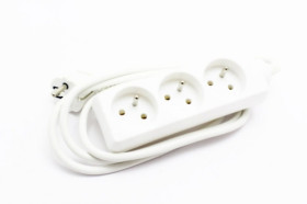 Przedłużacz elektryczny z uziemieniem 3 gniazda, przewód 1,5m