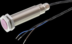 IB18E343, czujnik indukcyjny, M18x1 83long, Flush, Sn: 5, 10-35V DC, -25-180C, PNP NO, Kabel 5m PTFE, IP67, ATEX