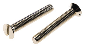 Śruba maszynowa M6 łeb z łbem stożkowym Mosiądz długość 40.0mm skok 1.0mm