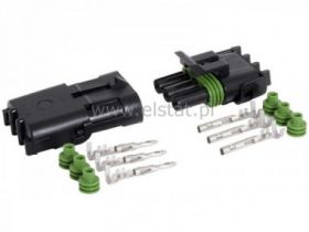 Złącza hermetyczne Weather-Pack; wtyk-gniazdo 3P