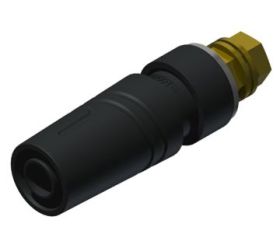 SAB 2600 G M4 Au SW Gniazdo bezp. 4mm, przyłącze M4, 32A, czarne, Hirschmann, 972357700, SAB2600GAUSW