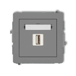 DECO gniazdo pojedyncze USB-AA 3.0 szary mat 27DGUSB-5