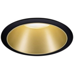 Paulmann 93403 Cole Coin LED Flush Mount Light 6W Dimmable Black/Gold