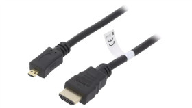 Hdmi.He320.020 Kabel Hdmi 2.0 Hdmi Wtyk,Micro Hdmi Wtyk Pvc Dł: 2M Czarny