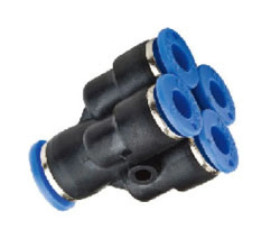 Rozgałęźnik pneumatyczny wtykowy typu Y, do węża fi 8 mm, 4x8 mm, tworzywo sztuczne