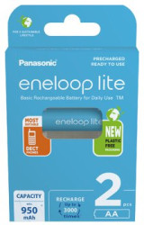 2 x akumulatorki Panasonic Eneloop Lite NEW R6/AA 950mAh BK-3LCCE/2BE (blister)