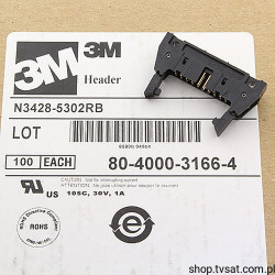 N3428-5302RB Header 80400031664 Ser. 2x20 Pin THT 3M