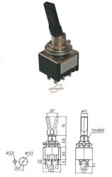 PRZEŁĄCZNIK 3-POZYCJE 9-PINÓW ON-OF-ON LIZAK LIZ