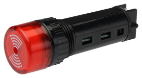 Brzęczyk 24 V DC 80dB Montaż panelowy RS PRO IP40 Brzęczyk, sygnał przerywany