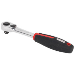 Sealey AK8980 Ratchet Wrench 1/4&quot;Sq Drive Compact Head 72-Tooth Flip Reverse
