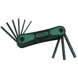Faithfull FAIHKSF9AF Folding Hexagon Key Set of 9 Imperial (5/64 - 1/4in)