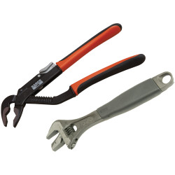 Bahco 9873 Adjustable &amp; Slip Joint Pliers Set, 2 Piece