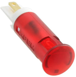 Signal light, 24 V (DC), red, 0.1 cd, Mounting Ø 10 mm, LED number: 1, QS101XXR24