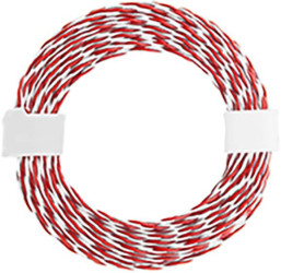 econ connect KZL2X004RTWS10 Przewód linka 2 x 0.04 mm² czerwony/biały 10 m