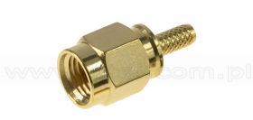 Wtyk SMA RP (Reverse Pin), zaciskany na przewód RG174