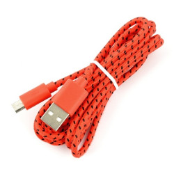Przewód microUSB B - A w czerwonym oplocie Esperanza EB175RB - 1m