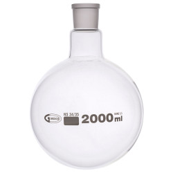 Glassco Jointed Round Bottom Glass Flask with Short Neck 2L, 34/35 Pack of 10