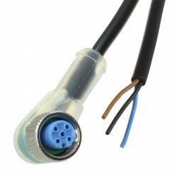 Sensor actuator cable, M12-cable socket, angled to open end, 4 pole, 1.5 m, PVC, black, 4 A, 1-2273104-1
